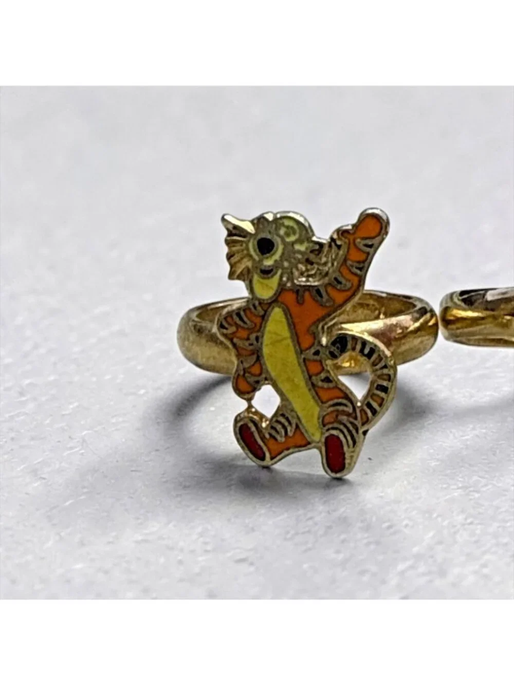 Olive Oyl & Tigger metal adjustable Ring King Features & Disney adjustable